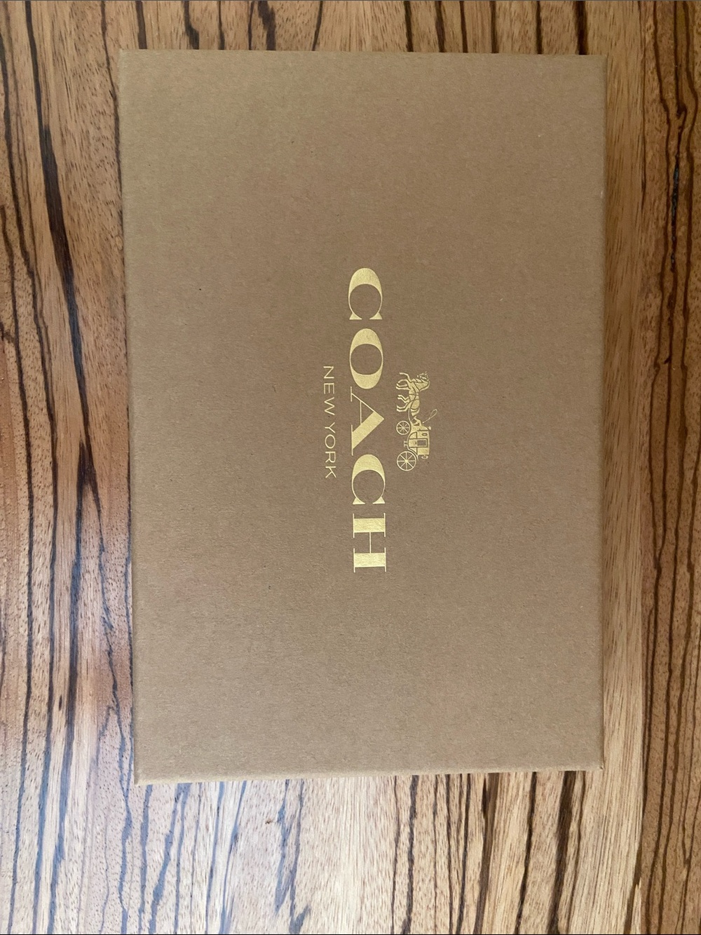 COACH Musical Owls Small Leather Wristlet Black multi -Coach Gold Logo Tan Box -